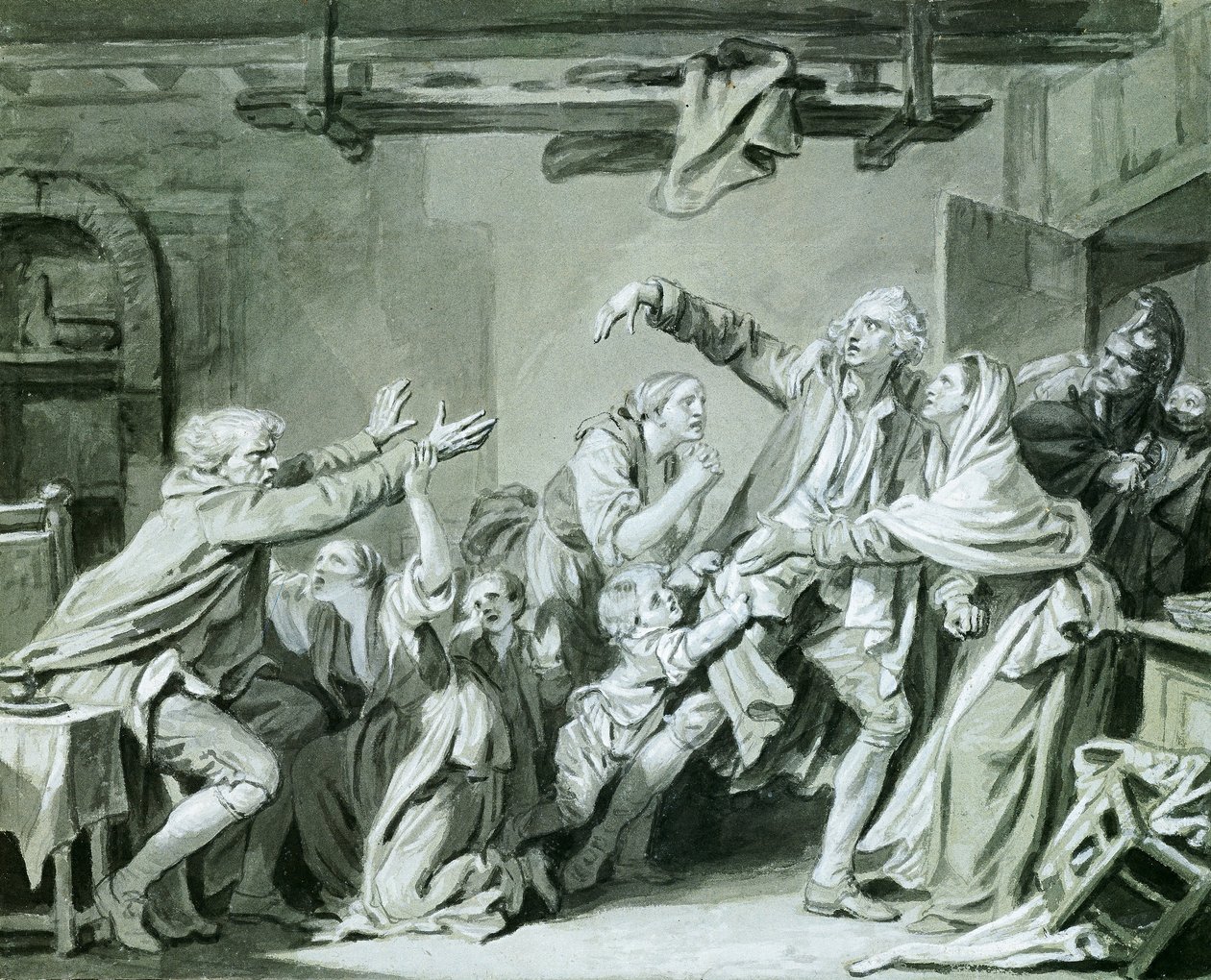 Een vader vervloekt zijn ondankbare zoon, 1777 door Jean Baptiste Greuze