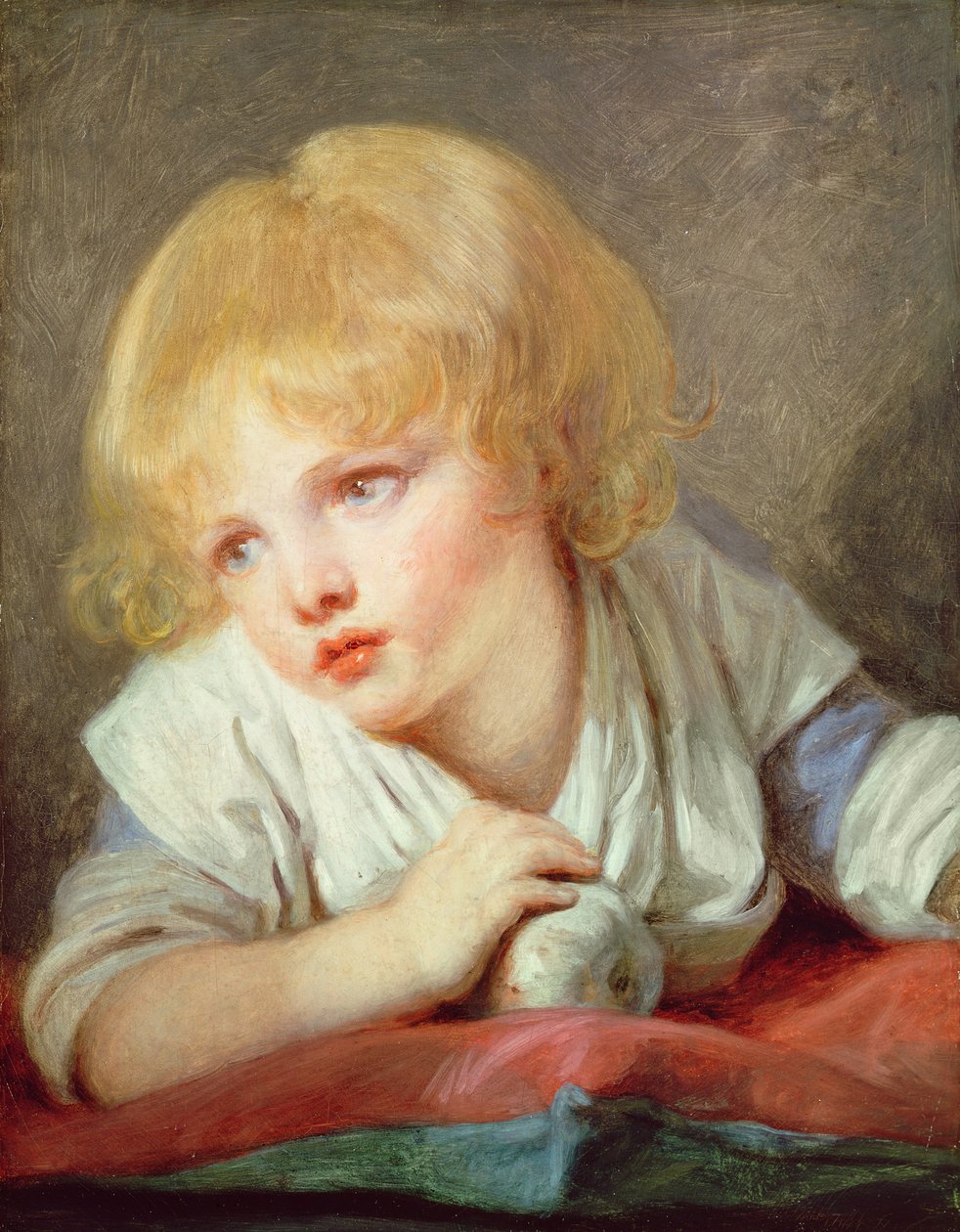 Kind met een Appel, eind 18e eeuw door Jean Baptiste Greuze