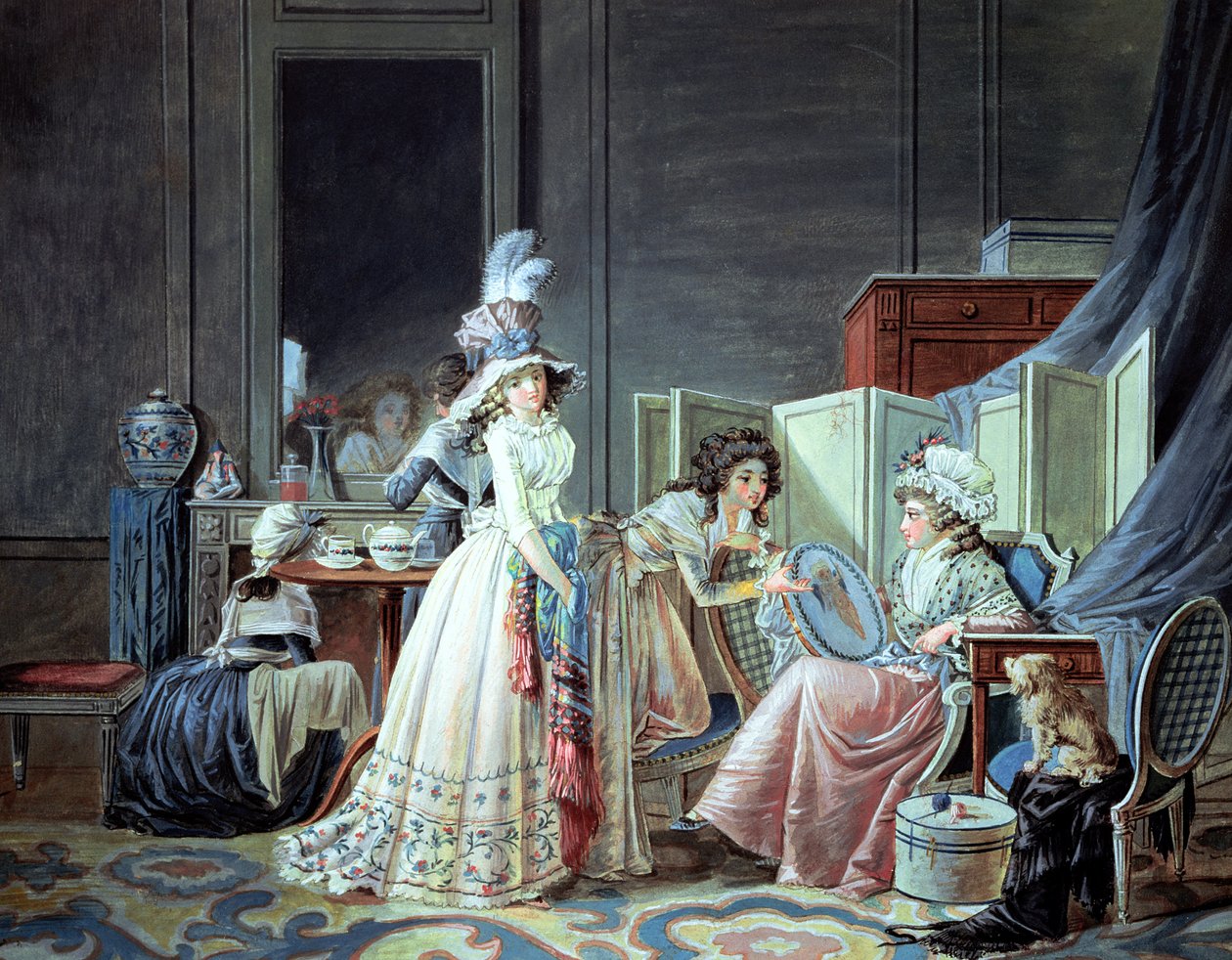 De Geborduurde Cupido door Jean Baptiste Mallet