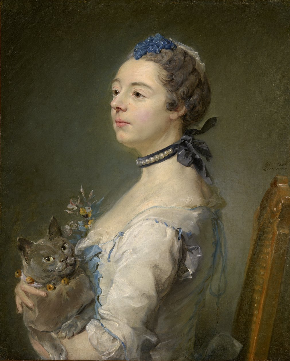 Magdaleine Pinceloup de la Grange, geboren de Parseval door Jean Baptiste Perronneau