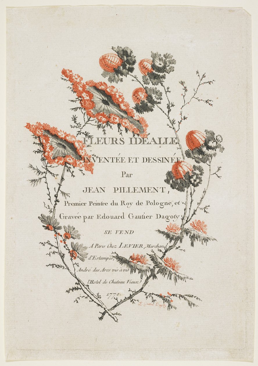 Titelpagina, 1770 door Jean Baptiste Pillement