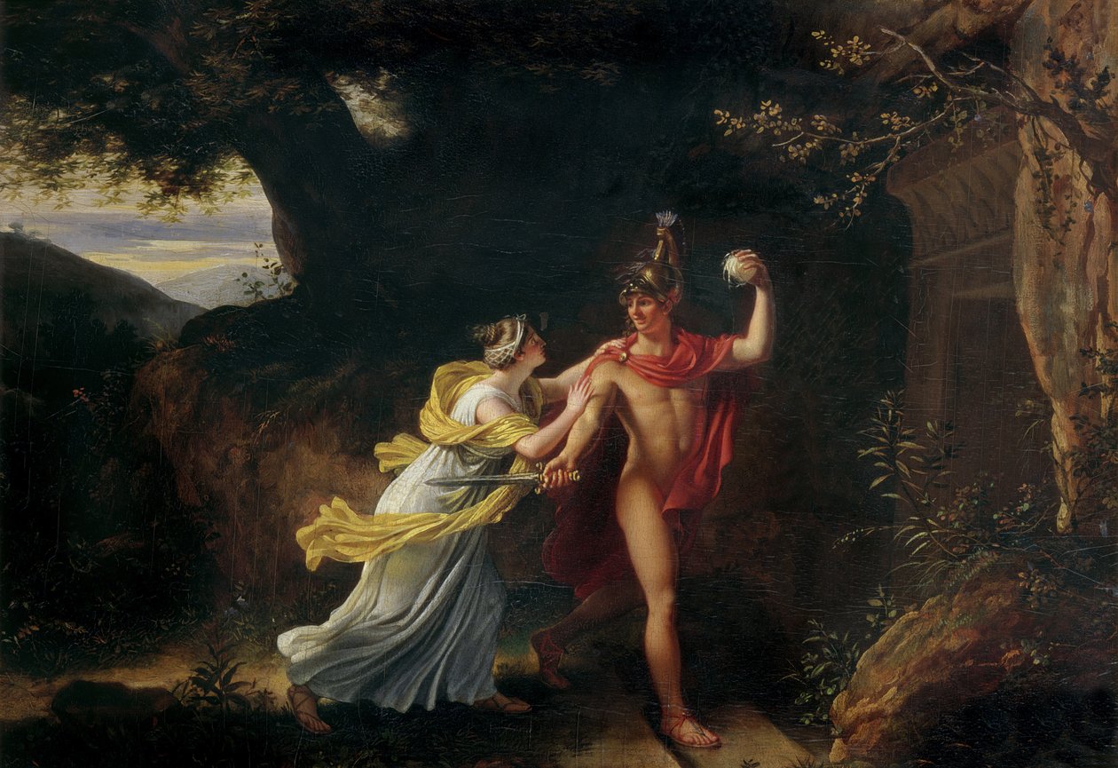 Ariadne en Theseus door Jean Baptiste Regnault