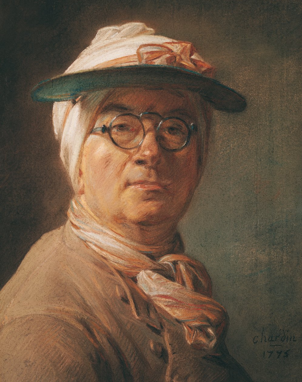Zelfportret, 1775 door Jean Baptiste Simeon Chardin