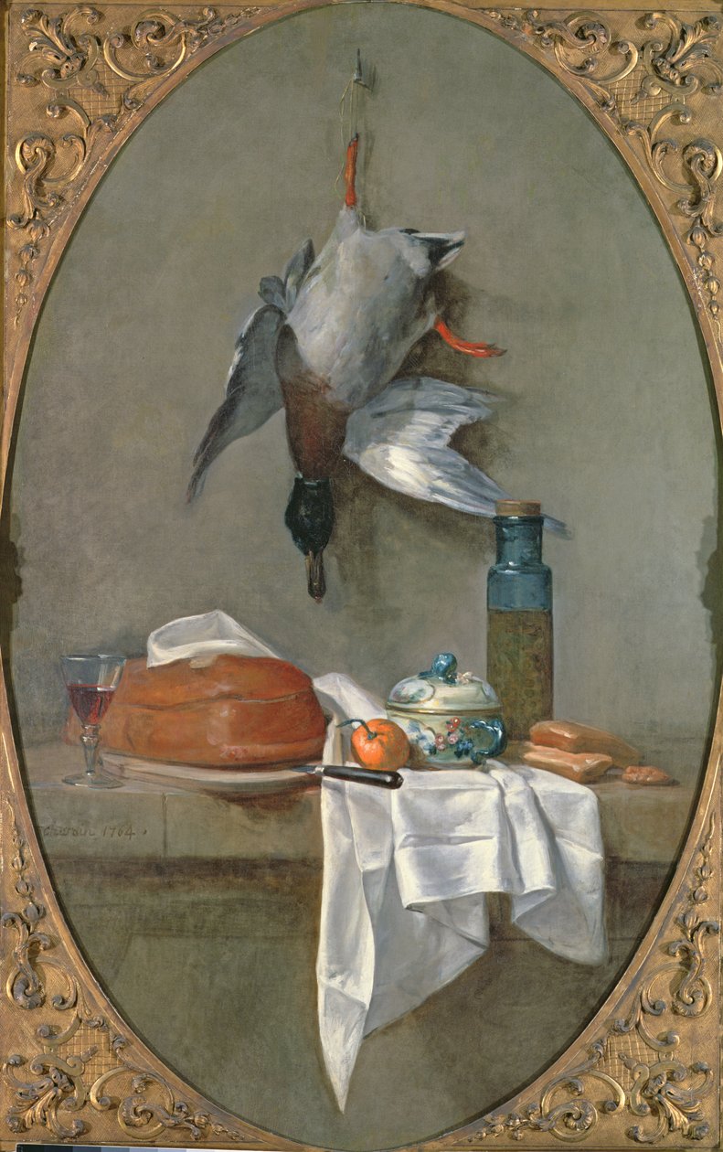 Stilleven Met Eend, 1764 door Jean Baptiste Simeon Chardin