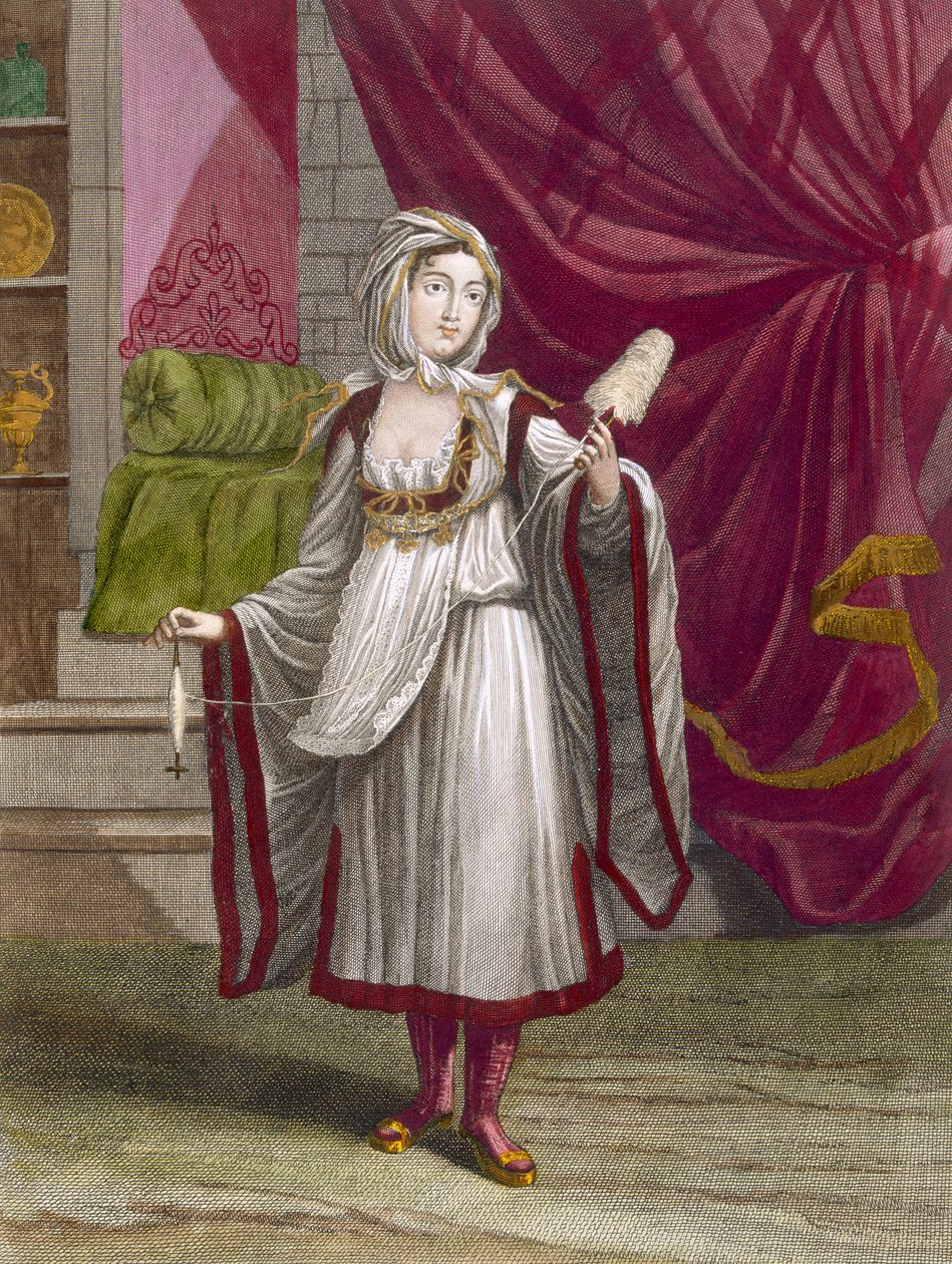 Meisje van Kimolos, een eiland van de Cycladen, c.1708 door Jean Baptiste Vanmour
