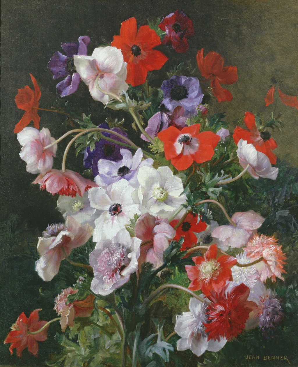Stilleven van bloemen door Jean Benner