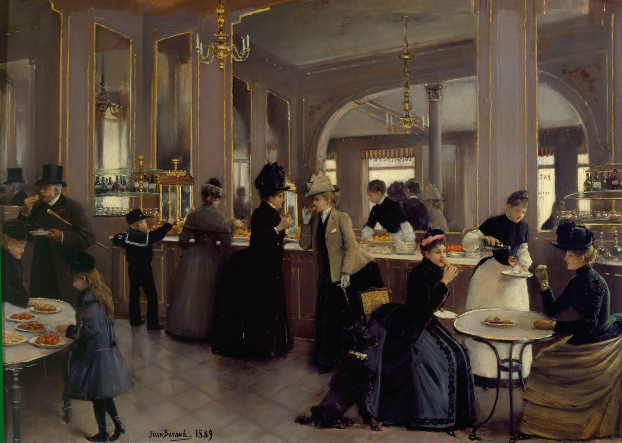 De Patisserie Gloppe op de Champs-Elysees door Jean Beraud