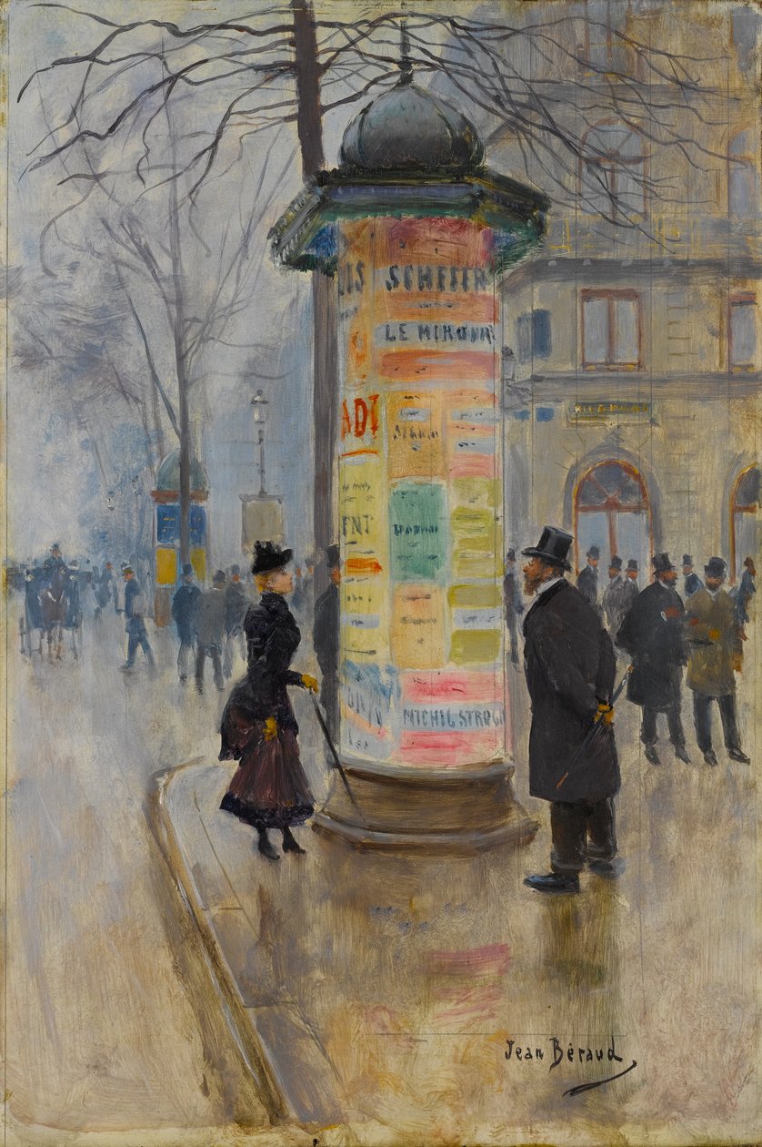 Parijse straat scène door Jean Beraud