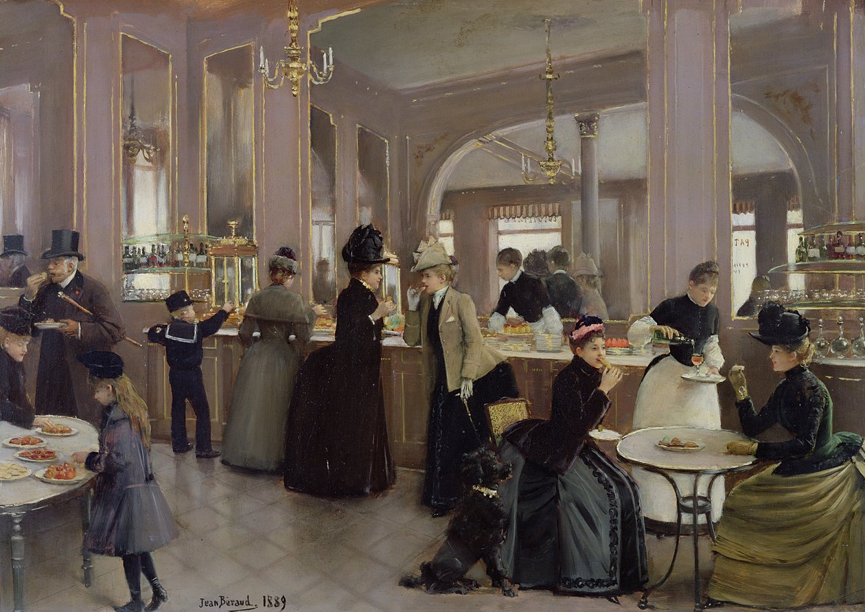 La Patisserie Gloppe, Champs Elysees, Parijs, 1889 door Jean Beraud