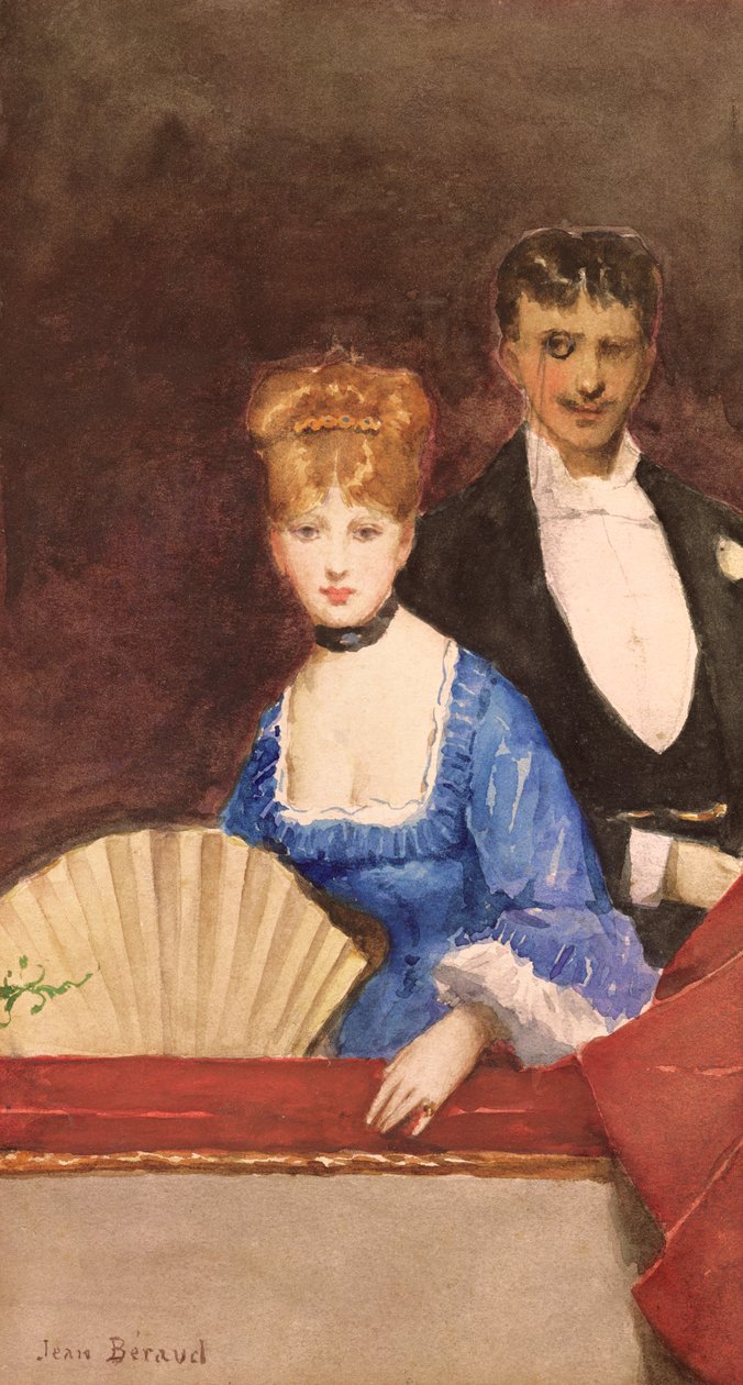 Dame met waaier door Jean Beraud