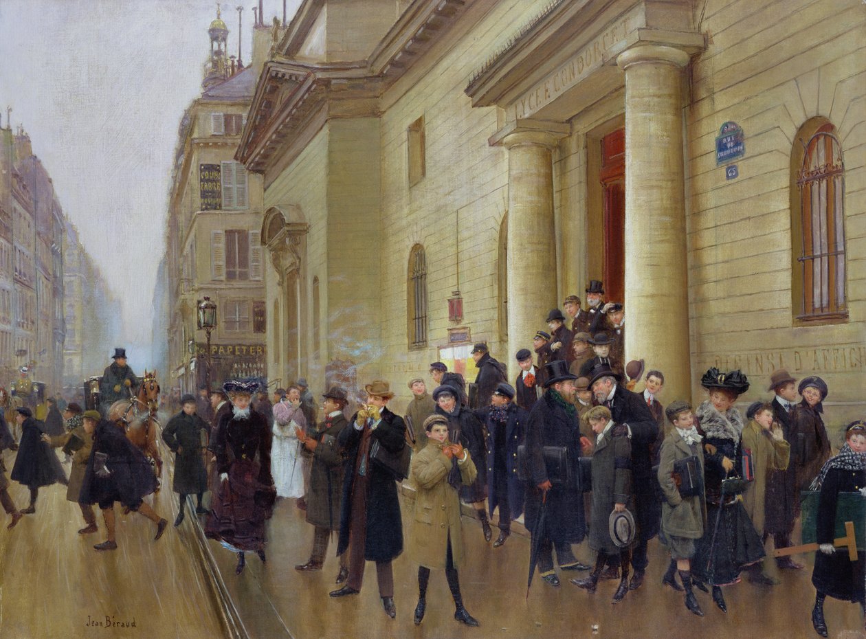 Vertrek van het Lycée Condorcet, 1903 door Jean Beraud