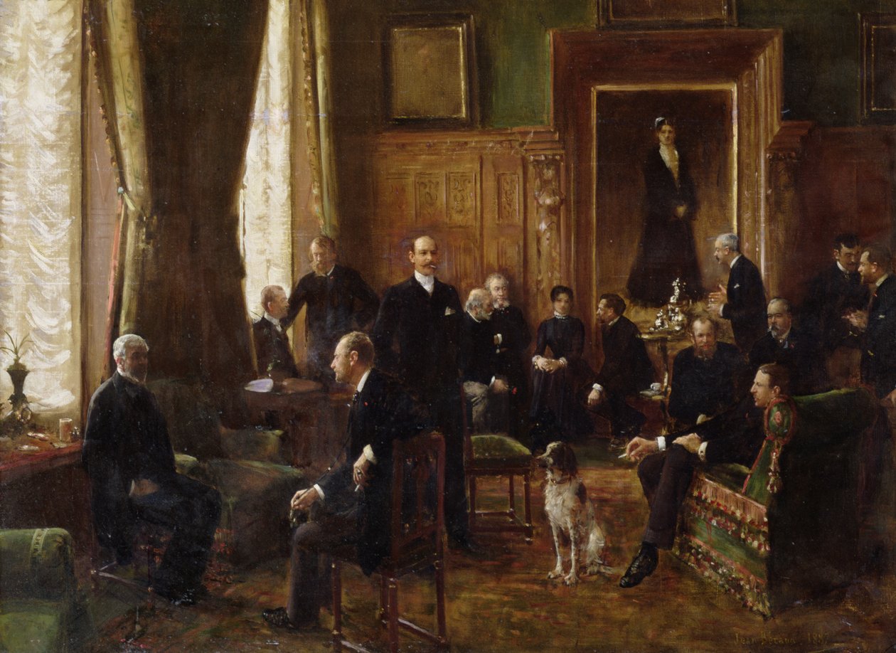 De salon van gravin Potocka, 1887 door Jean Beraud