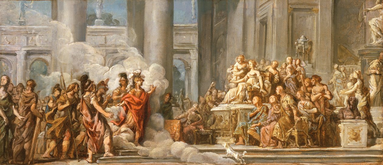 De Aankomst van Aeneas in Carthago, 1772-4 door Jean Bernard Restout