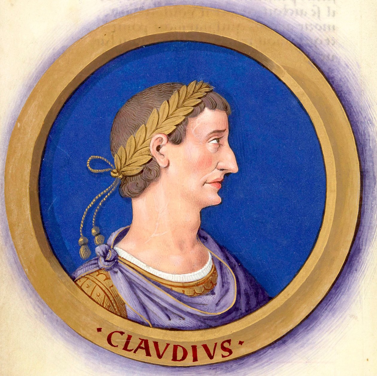 Beschrijving van de twaalf Caesars met hun figuren 5-Claudius door Jean Bourdichon