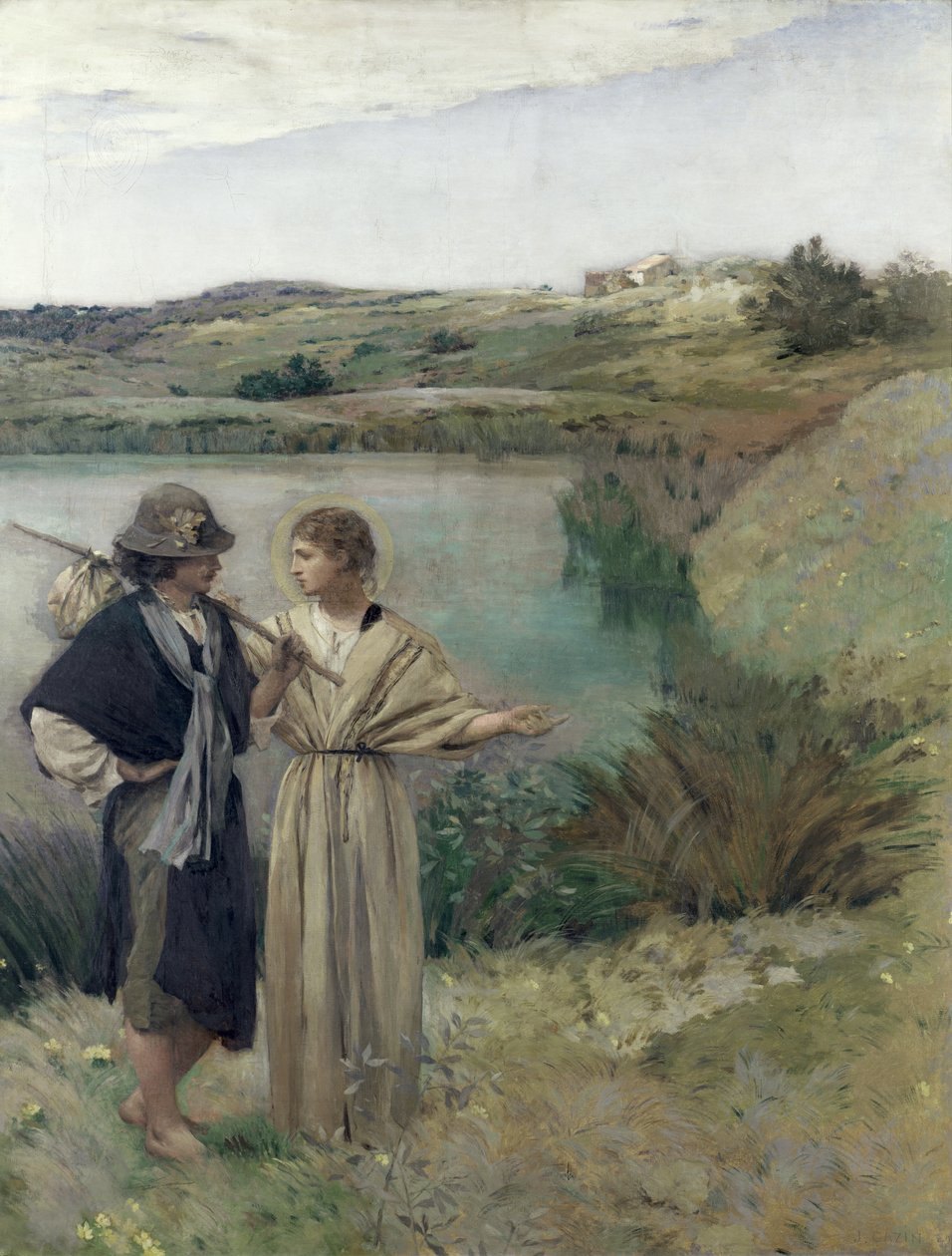 Tobias en de aartsengel Rafaël door Jean Charles Cazin