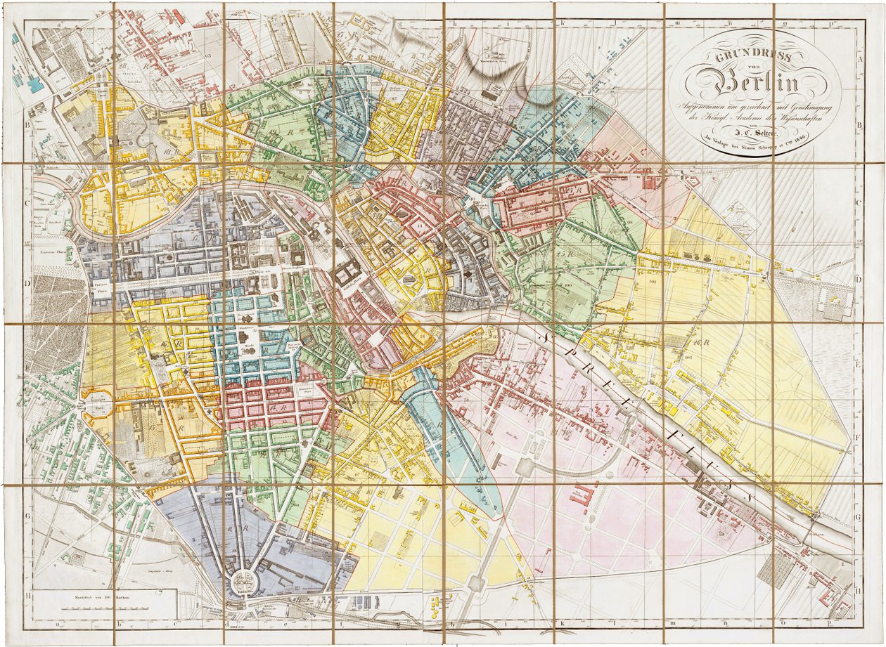 Plattegrond van Berlijn, opgenomen en getekend met toestemming van de Koninklijke Academie van Wetenschappen door J.C. Selter door Jean Chrétien Selter