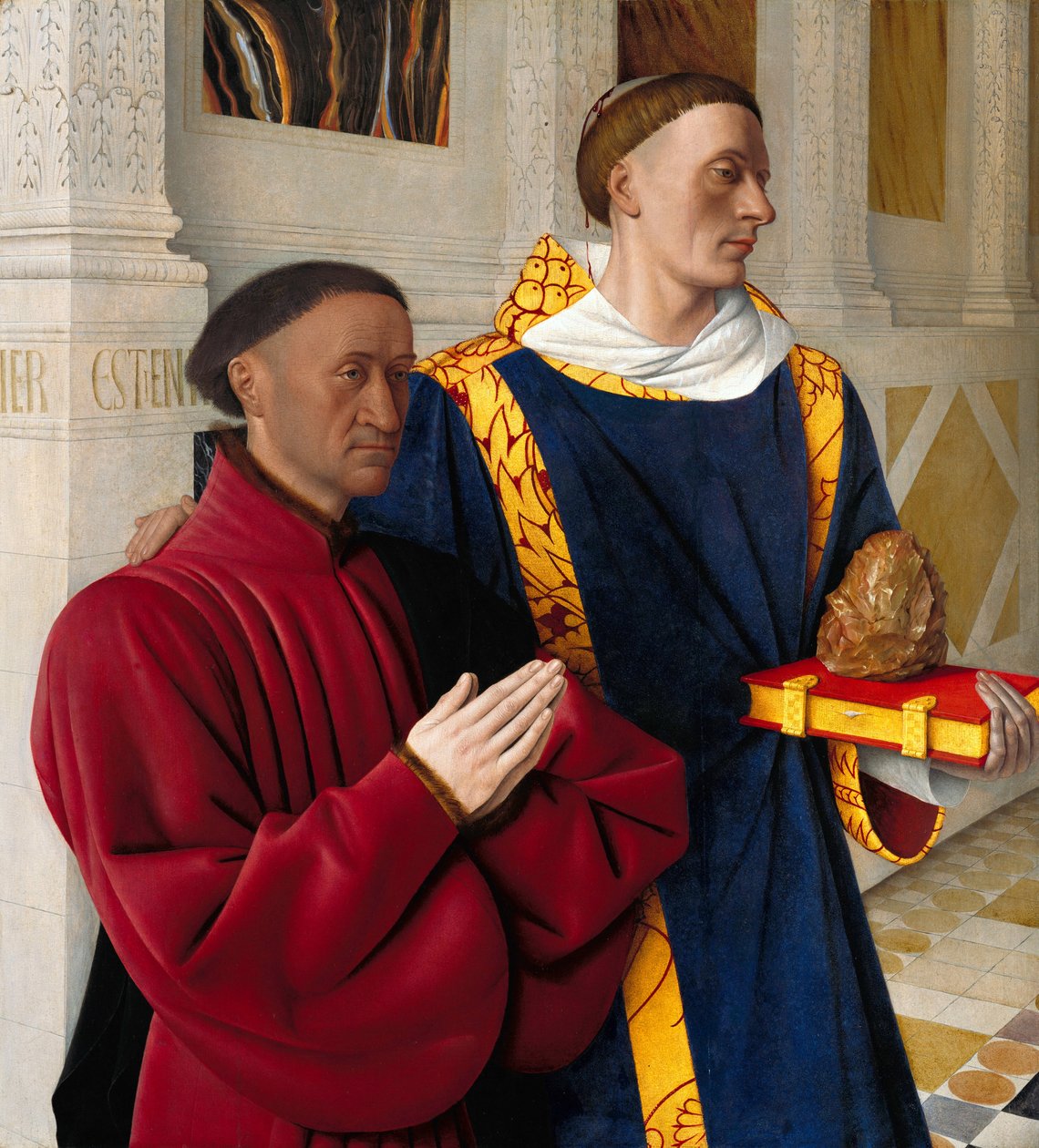 Etienne Chevalier met St. Stephen door Jean Fouquet