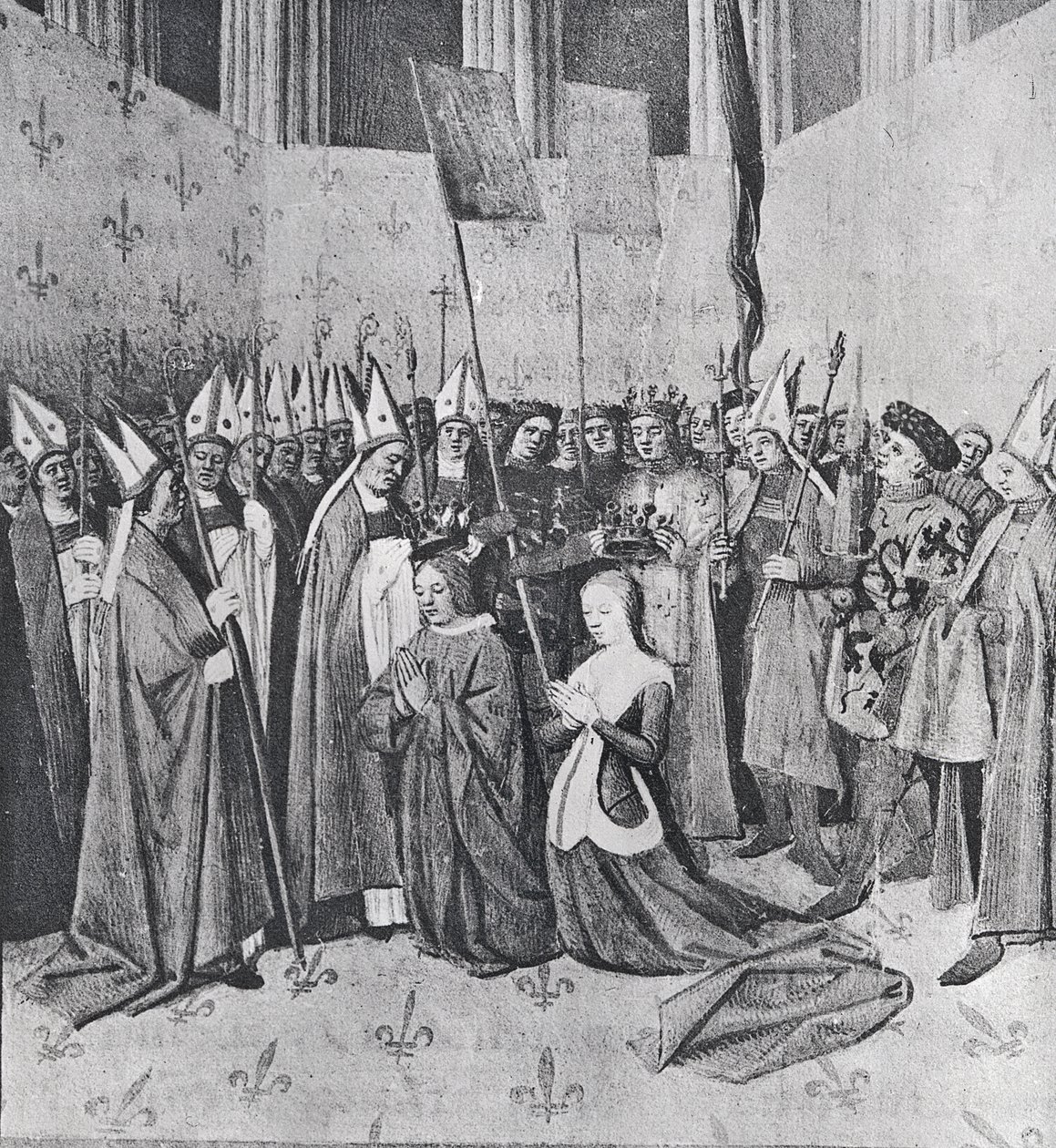 De Kroning van Lodewijk VIII (1187-1226) en Blanche de Castille (1188-1252), uit 