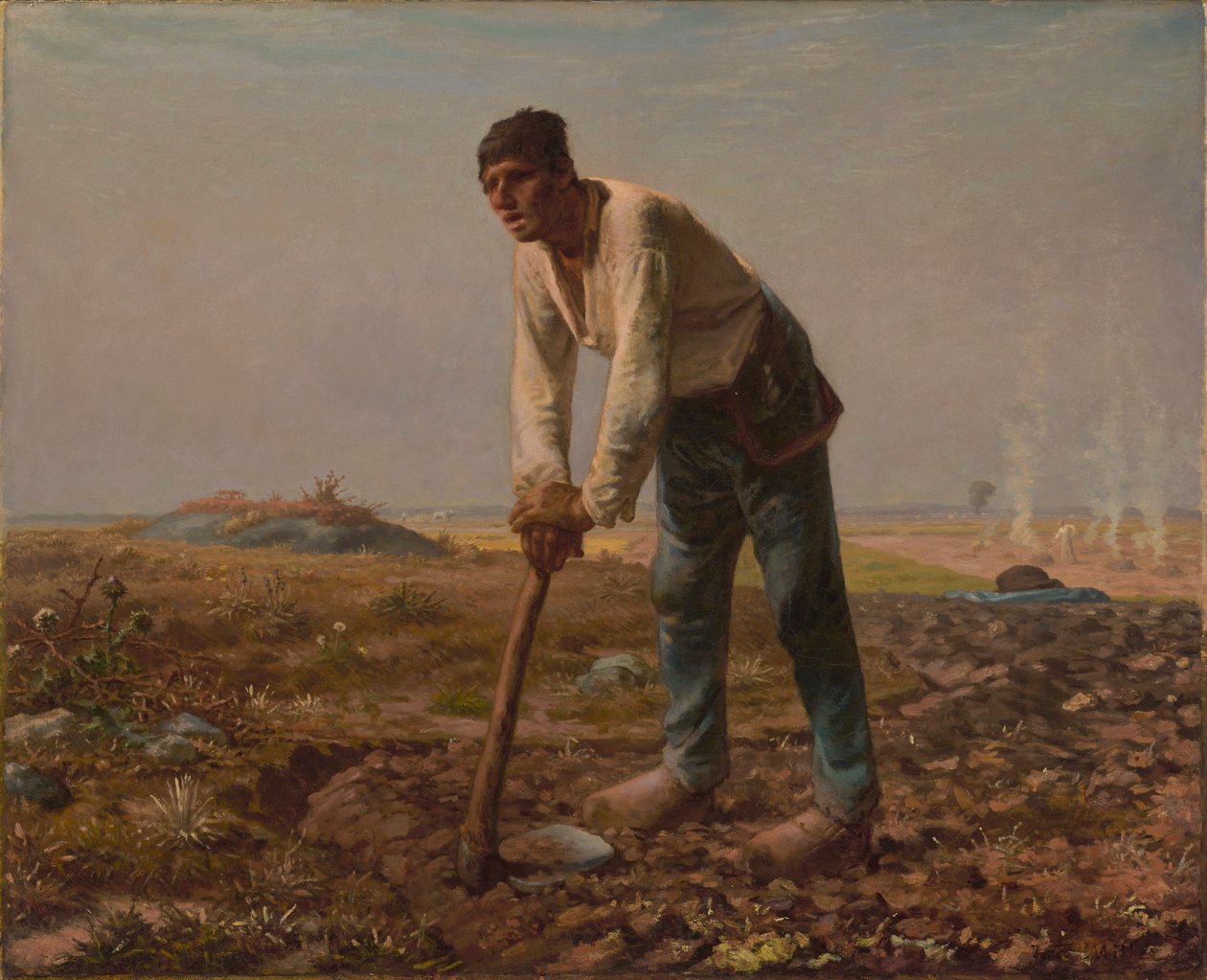 De man met de houweel door Jean Francois Millet