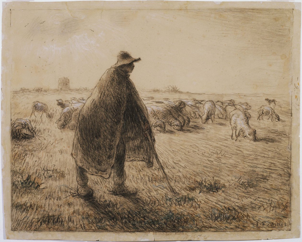 De Herder door Jean Francois Millet