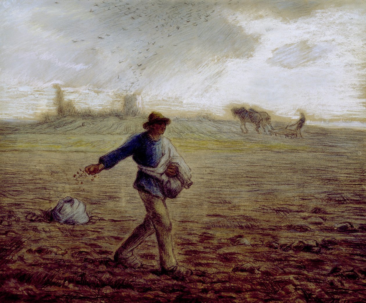 De Zaaier, ca.1865 door Jean Francois Millet