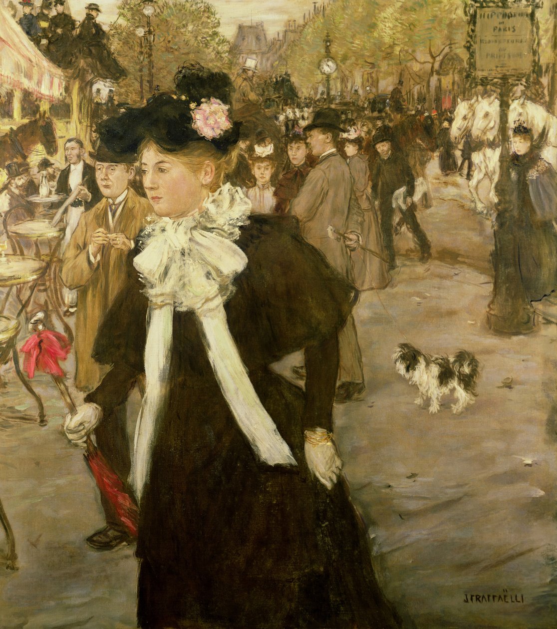 Boulevard des Italiens door Jean Francois Raffaelli