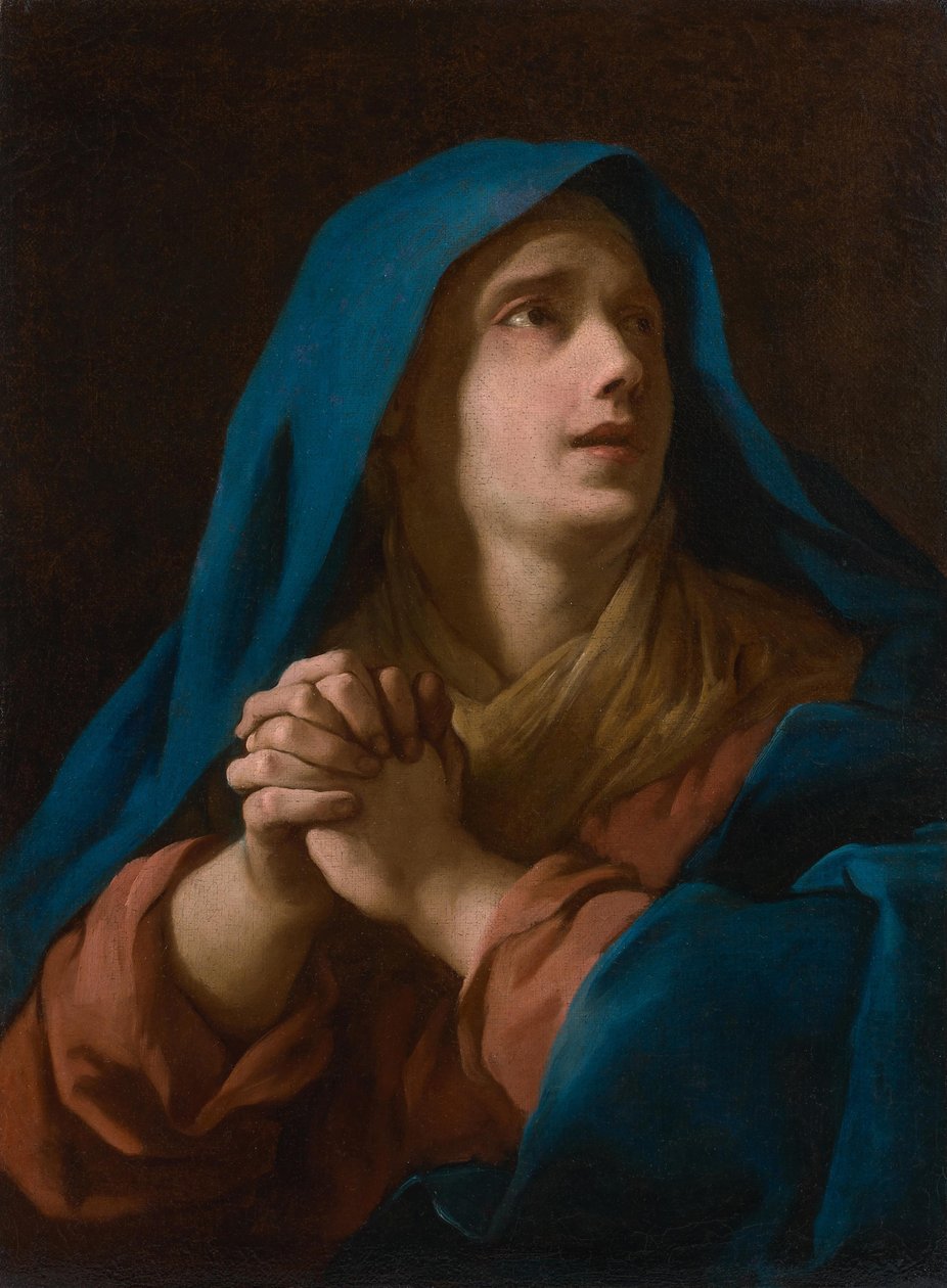 De Maagd in gebed door Jean François de Troy