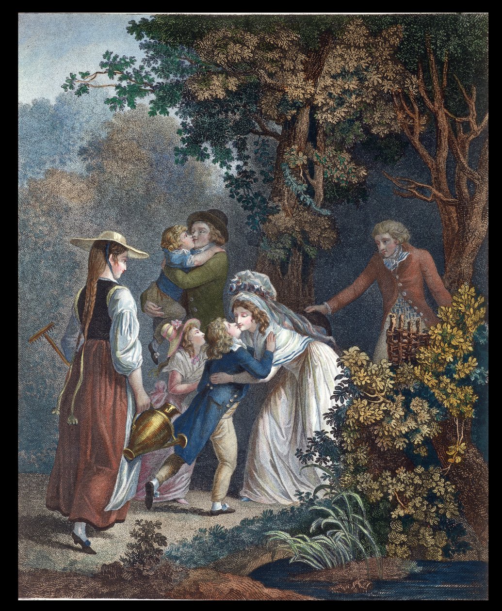 Elysium, eind 18e eeuw (kleurgravure) door Jean Frederic Schall