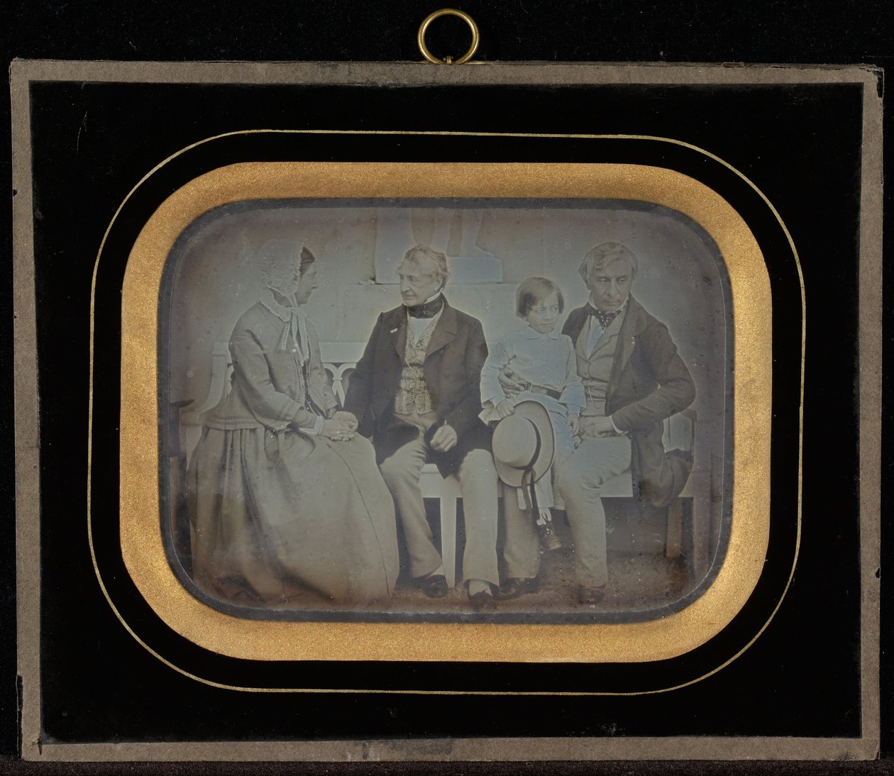 Portret van M. en Mme. Eynard en M. de Regny met zijn zoon door Jean Gabriel Eynard