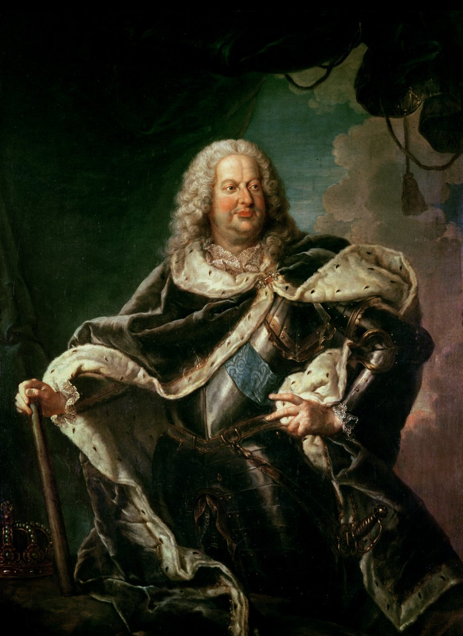 Stanislas Lesczinski (1677-1766) Koning van Polen door Jean Girardet