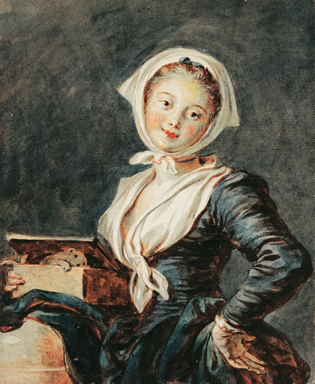 Het meisje met de marmot door Jean Honore Fragonard