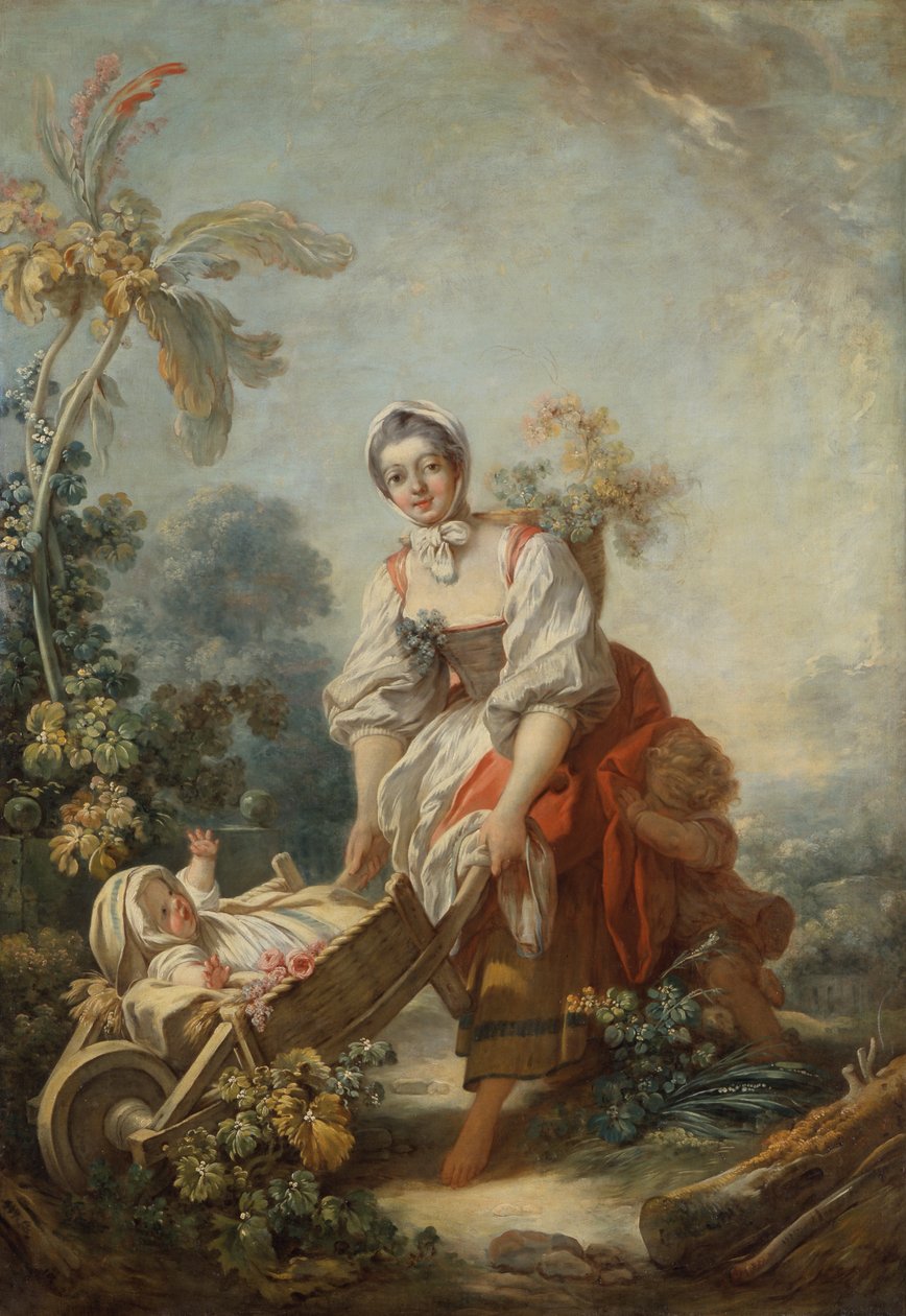 De Vreugden van het Moederschap door Jean Honore Fragonard