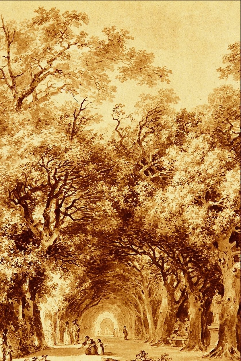 Het schaduwrijke pad door Jean Honore Fragonard
