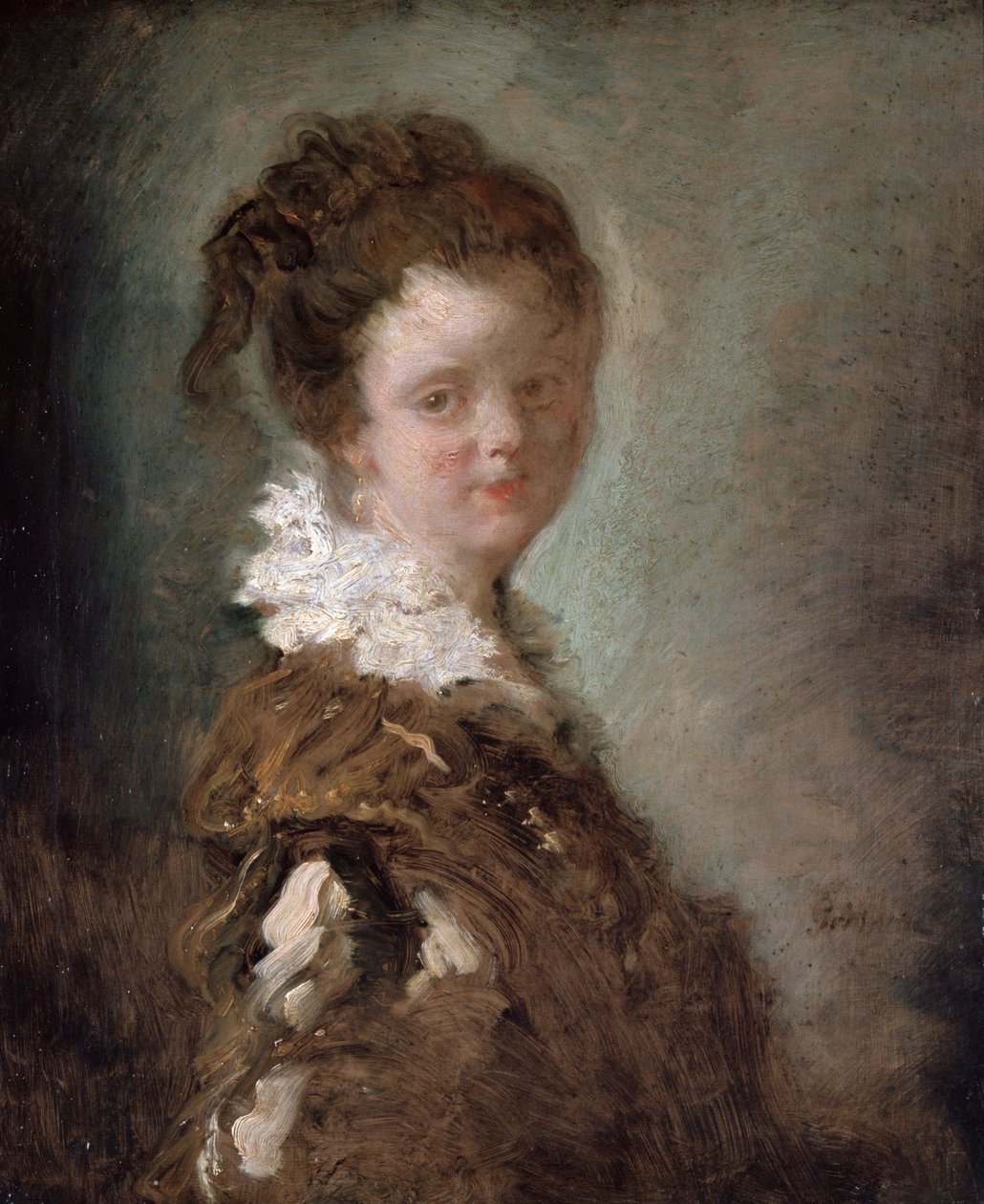 Jonge vrouw door Jean Honore Fragonard