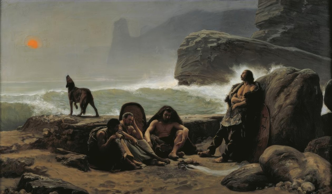 De Gallische kustwachters door Jean Jules Antoine Lecomte du Nouy