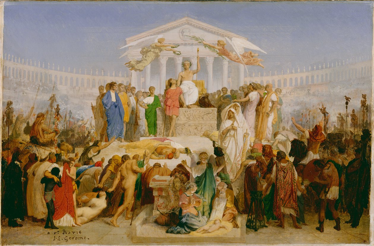 De Tijd van Augustus, de Geboorte van Christus, ca. 1852-54 door Jean Leon Gerome