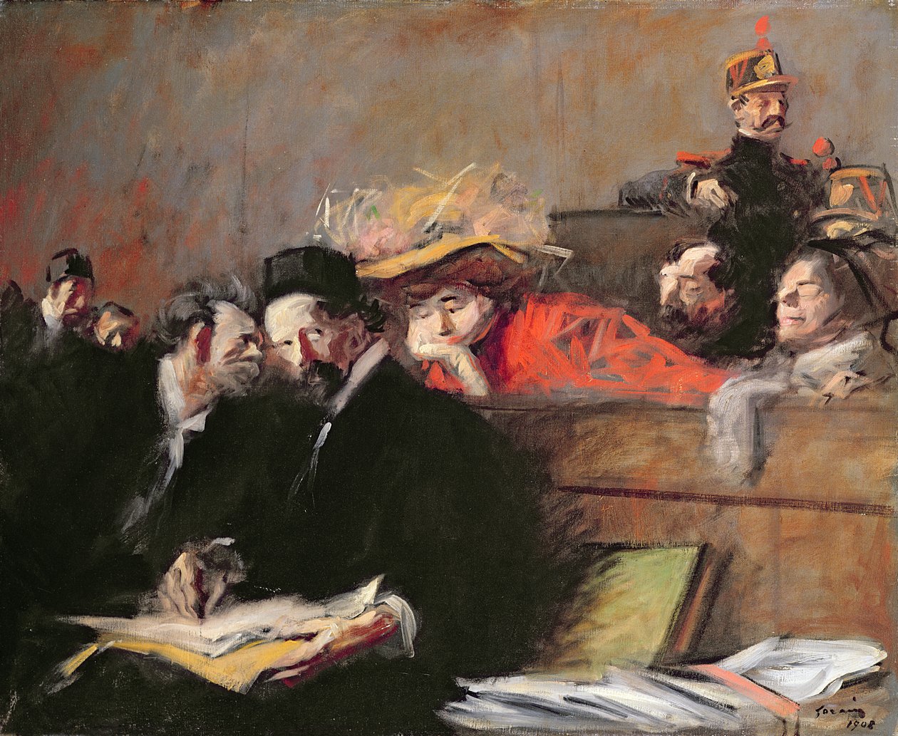 Hofpubliek, 1908 door Jean Louis Forain