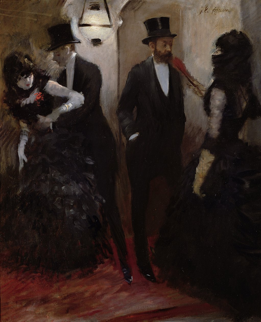 De Gangen bij de Opera, 1885 door Jean Louis Forain