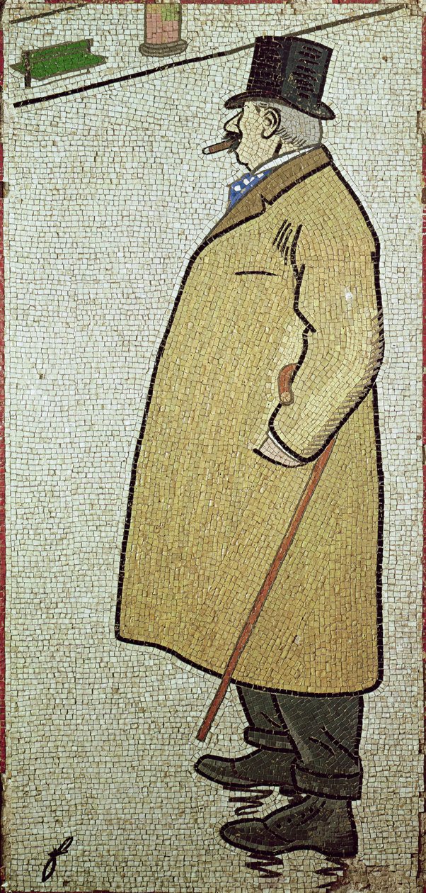 De oude wandelaar, ca. 1900 door Jean Louis Forain