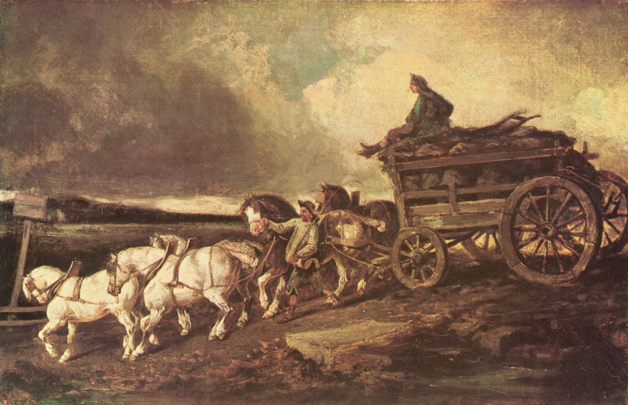 Kolenwagen door Theodore Gericault