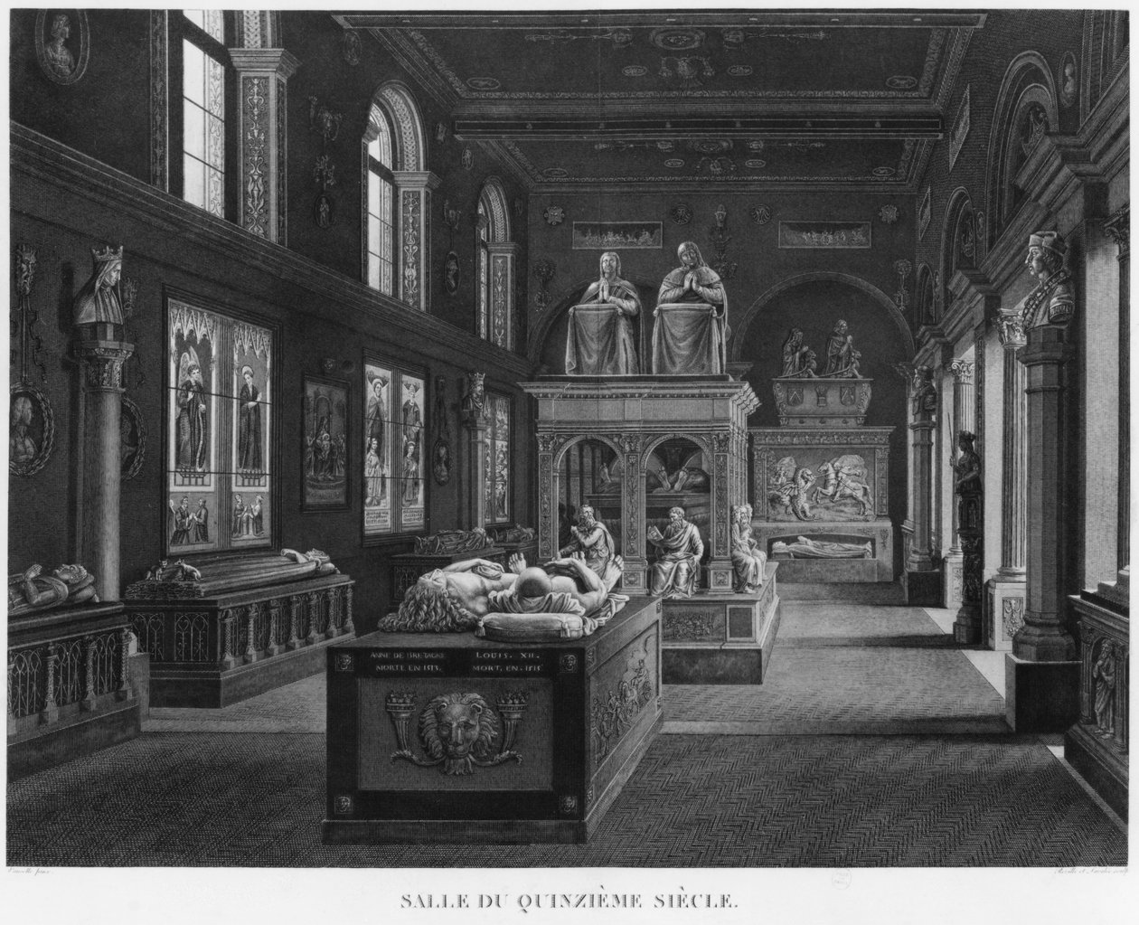 De 15e eeuwse kamer, Musee des Monuments Francais, Parijs, illustratie uit 