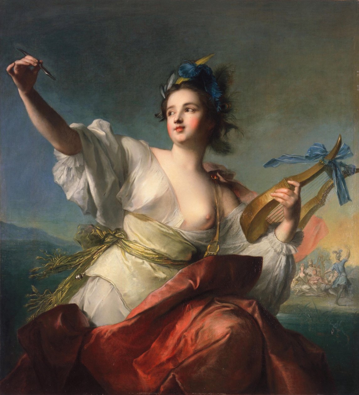 Terpsichore, muze van de dans door Jean Marc Nattier