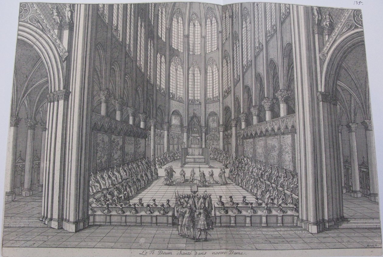 Te Deum in de Kathedraal van Notre Dame door Jean Marot