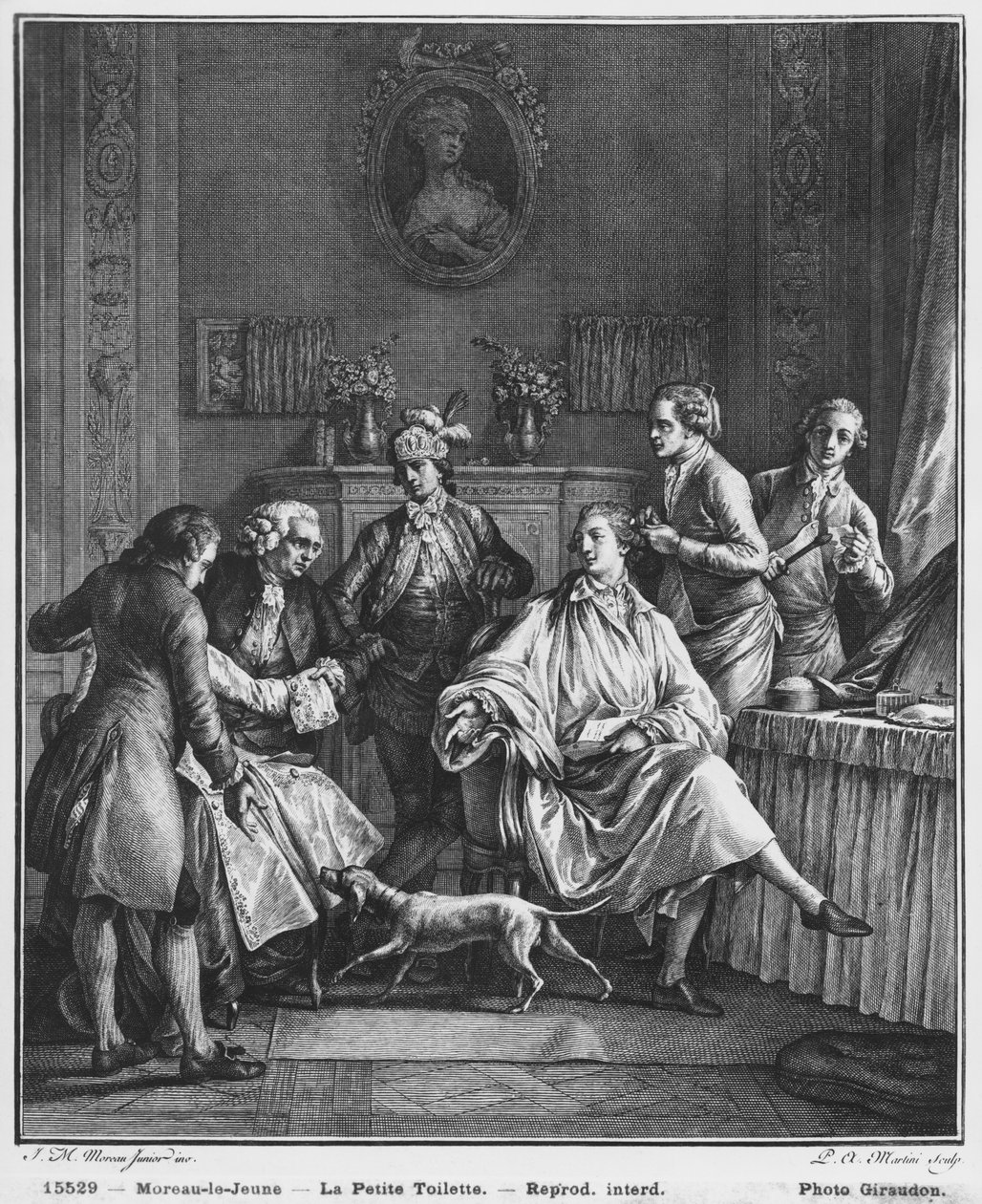De Kleine Toilette, gegraveerd door Pietro Antonio Martini (1739-97) door Jean Michel the Younger Moreau