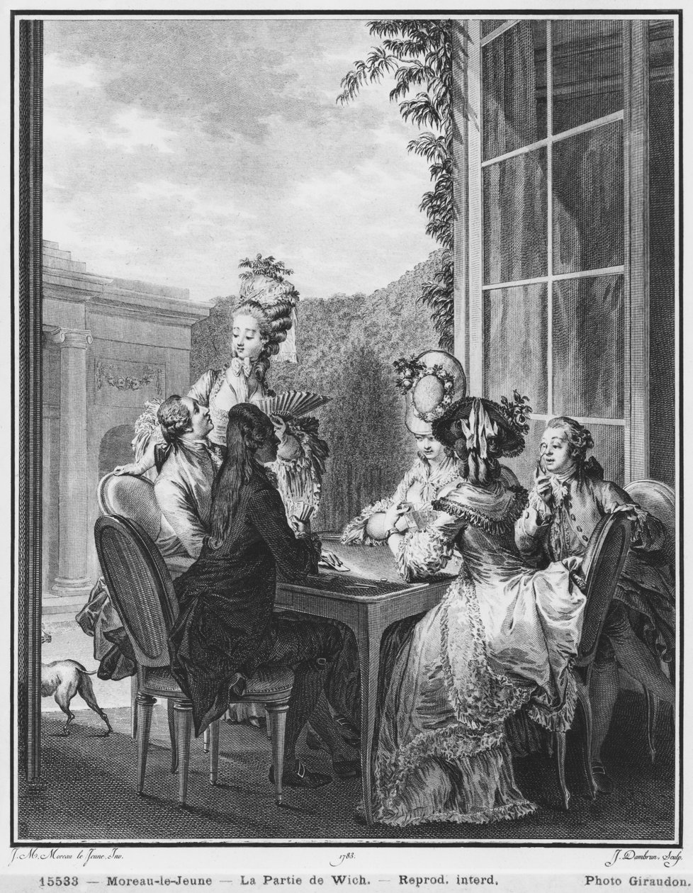 Het Wistfeest, gegraveerd door Jean Dambrun (1741-na 1808) 1783 door Jean Michel the Younger Moreau