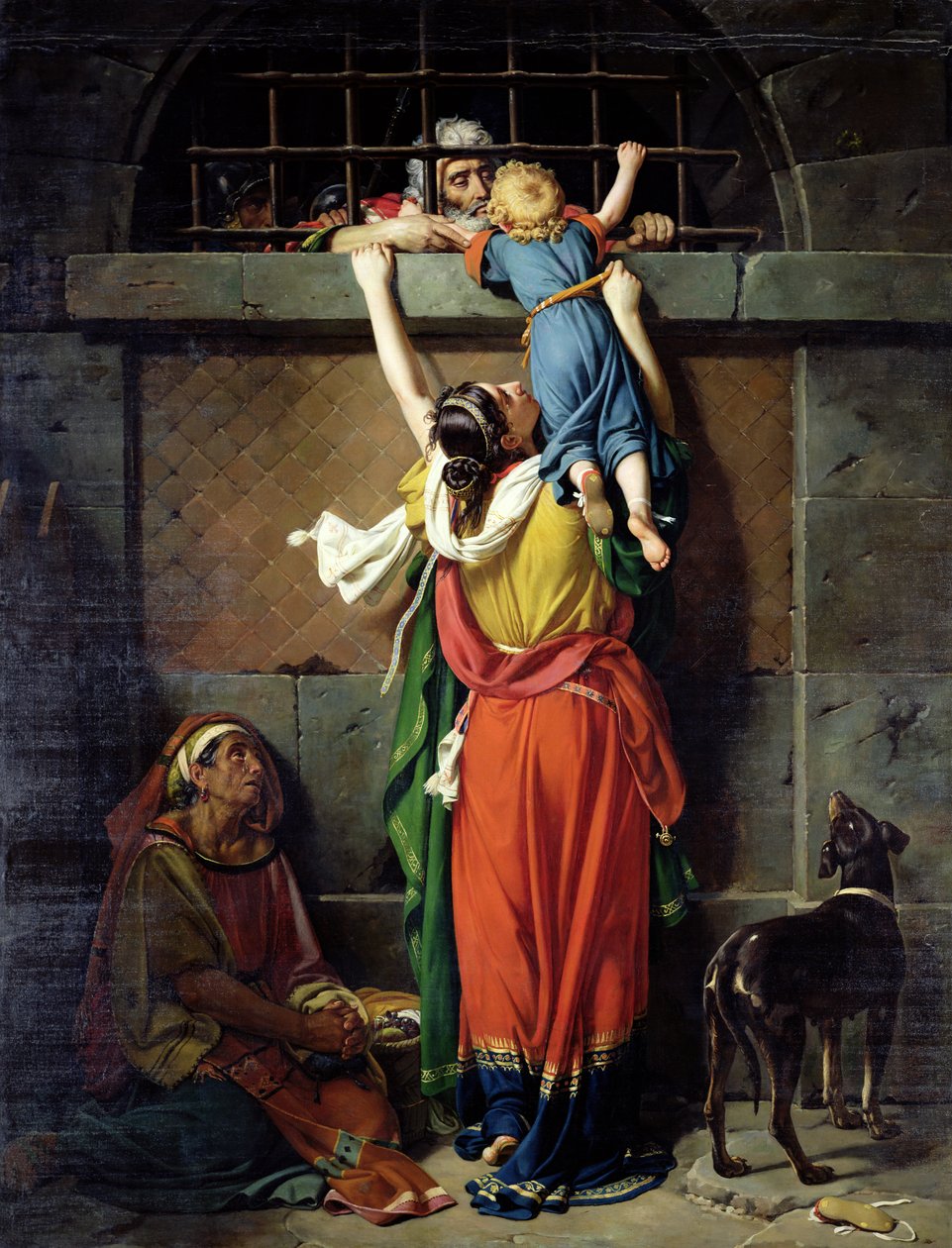 Boethius (480-524) neemt afscheid van zijn familie door Jean Victor Schnetz
