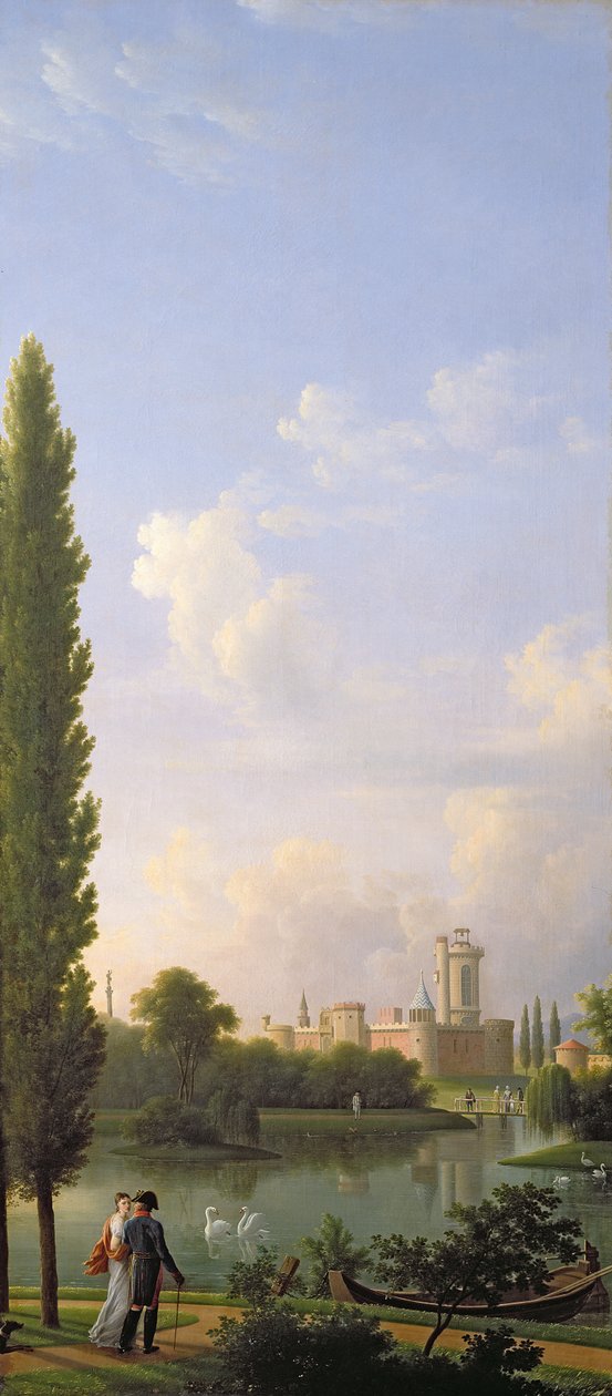 Kasteel Laxenburg, nabij Wenen, 1810 door Jean Joseph Xavier Bidauld
