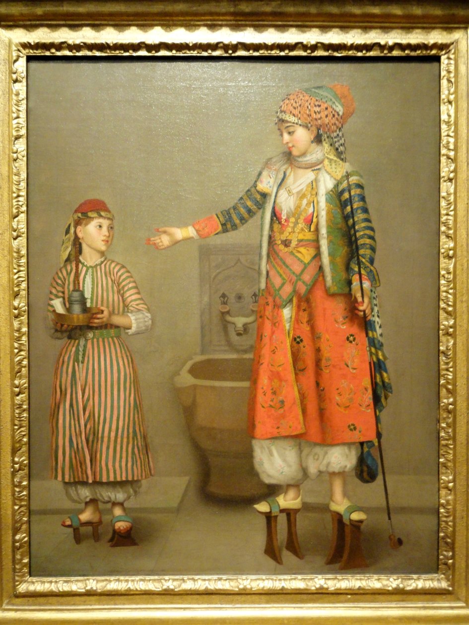 Een Frankische vrouw en haar dienaar door Jean Étienne Liotard