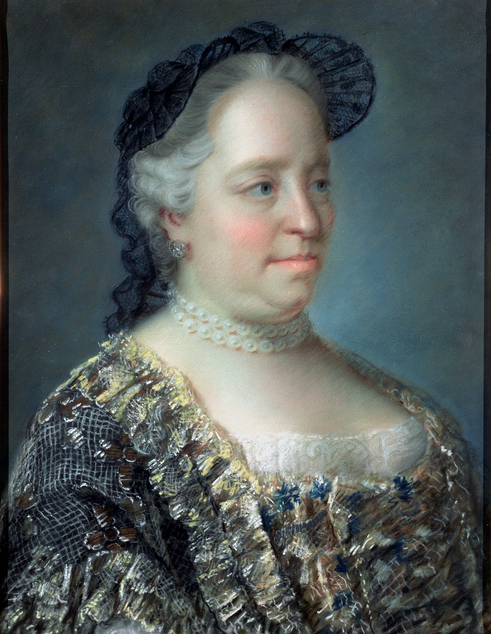 Maria Theresia, keizerin van Oostenrijk, 1762 door Jean Étienne Liotard