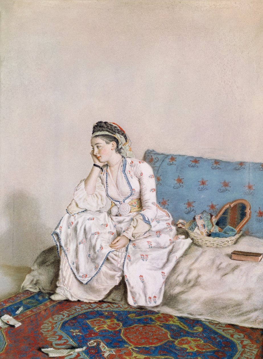 Portret van Mary Gunning, Gravin van Coventry, 1749 (pastel op papier) door Jean Étienne Liotard